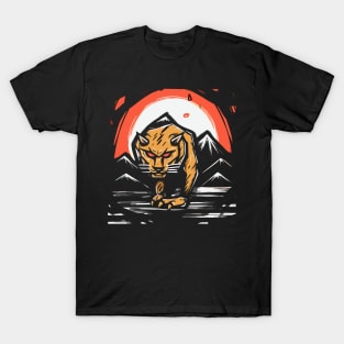 Zen Cartoons Japan, Tiger Mountains T-Shirt